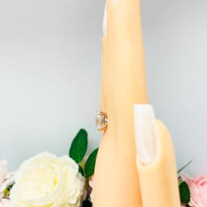 Marquise CZ Engagement Ring Sterling Silver Double Prongs