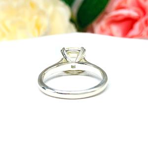 Yellow Old Mine Cut 8mm CZ Engagement Ring