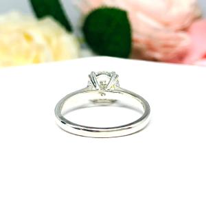 Round 8mm CZ Split Prong Engagement Ring Near Colorless CZ