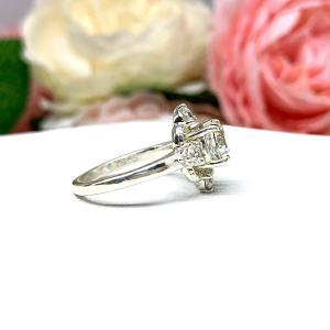 Round CZ Art Deco Antique Inspired Engagement Ring