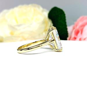 Radiant Cubic Zirconia 14x10mm Split Prong Engagement Ring