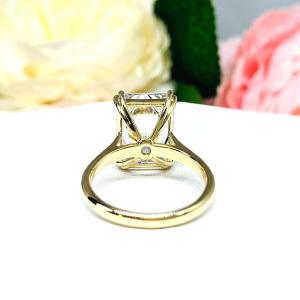 Radiant Cubic Zirconia 14x10mm Split Prong Engagement Ring