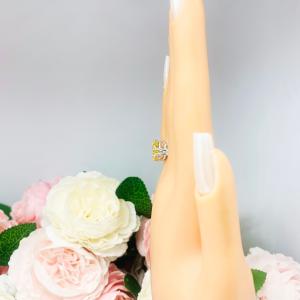 Elongated Cushion Vivid Canary CZ Engagement Ring Crushed Ice Sterling Silver