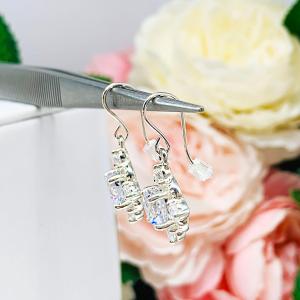 Round CZ Antique Inspired Art Deco Dangle Earrings