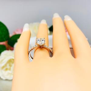 Asscher Moissanite Pave 10k White Gold Engagement Ring Size 9 FINAL SALE
