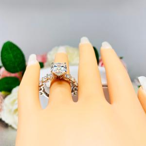 Asscher Moissanite 10k White Gold Engagement Ring Authentic 10mm 5 Carats Size 9.25 FINAL SALE