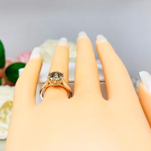 Light Champagne Moissanite Engagement Ring -Round several stone sizes -Authentic stones - Sterling silver 6 prong trellis setting