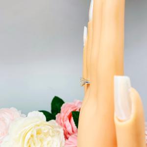 Round Moissanite 6 Prong Engagement Ring - Authentic moissanite - Sterling silver tulip setting