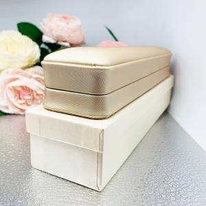 Bracelet Gift Presentation Box - Shimmer champagne color - Includes ivory color outer box