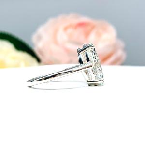 Marquise CZ Engagement Ring Sterling Silver Cathedral Near Colorless CZ