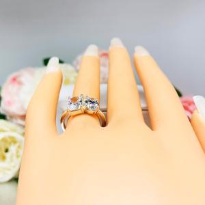 Pear Radiant CZ 2 Stone Engagement RingToi Et Moi You and Me