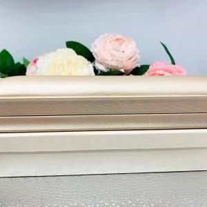 Bracelet Gift Presentation Box - Shimmer champagne color - Includes ivory color outer box