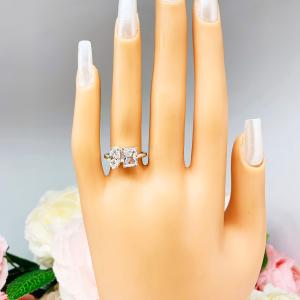 Marquise Radiant CZ 2 Stone Engagement Ring Toi Et Moi You and Me