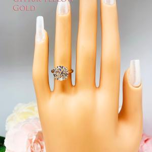Round 11mm CZ Engagement Ring 5 Carats Split Prong Cathedral