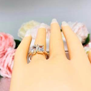Marquise Radiant CZ 2 Stone Engagement Ring Toi Et Moi You and Me