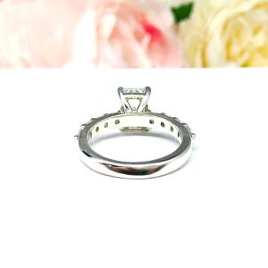 Radiant CZ Pave Sterling Silver Engagement Ring Optional Matching Band