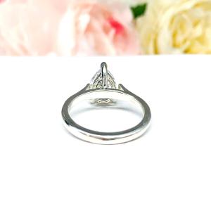 Pear CZ Engagement Ring Cathedral Sterling Silver 3 Prong