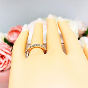 Round CZ Wedding Band Half Eternity 2.5mm 10 Stone