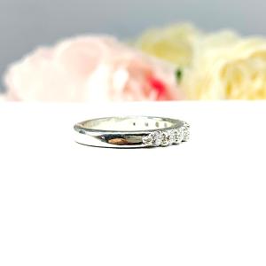Round CZ Wedding Band Half Eternity 2.5mm 10 Stone