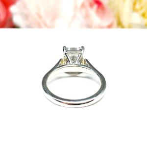 Radiant CZ Engagement Ring Cathedral Setting