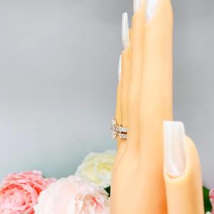 Marquise CZ Pave Engagement Ring Sterling Silver Ring Set Optional Matching Band