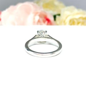 Oval CZ Sterling Silver Cathedral Engagement Ring