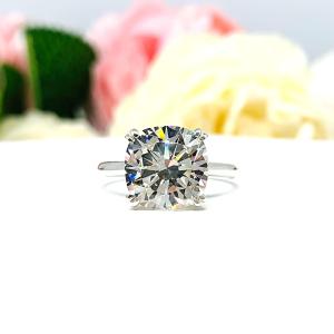 Cushion Cubic Zirconia Engagement Ring Size 7.5 – 10mm, Sterling Silver