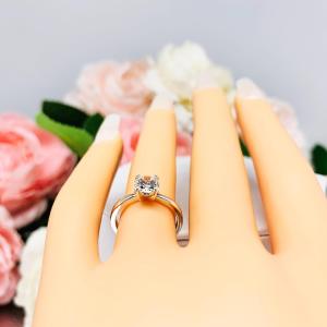 Round Cubic Zirconia Engagement Ring – 5mm-9mm, Sterling Silver