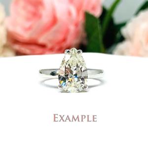 Pear Cubic Zirconia Loose – 12x8mm (3 carats), Near Colorless, Diamond Simulant