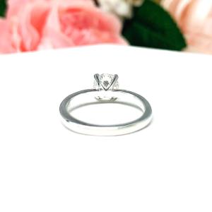 Round Cubic Zirconia Engagement Ring – 5mm-9mm, Sterling Silver