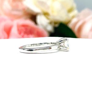 Round Cubic Zirconia Engagement Ring – 5mm-9mm, Sterling Silver