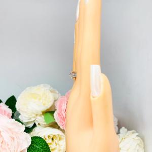 Oval Moissanite East West Ring — 6x4mm - 10x8mm, Sterling Silver