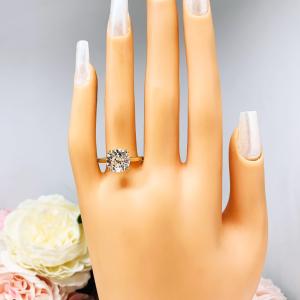 Old European Cut CZ Engagement Ring Size 8.25 – 10mm, 10k Yellow Gold