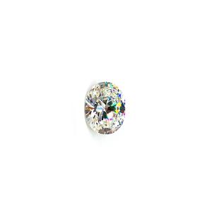 Oval-Cut Cubic Zirconia Loose Stone • 10x8mm (2.5 carats) Near‑Colorless Diamond Simulant