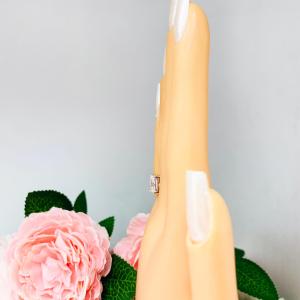 Pear & Radiant-Cut CZ Toi Et Moi Ring • Morganite Pink, Sterling Silver