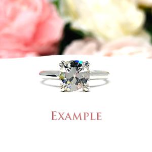 Old Mine Cut Cubic Zirconia Loose Stone • 7.5mm (2 carats) Near‑Colorless Diamond Simulant