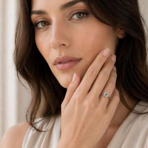 Oval-Cut White Topaz Solitaire Ring • 8x6mm—14x10mm, Sterling Silver, Bezel