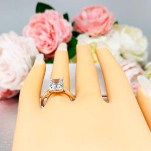 Radiant-Cut CZ Engagement Ring • 7x5mm—10x8mm, Sterling Silver
