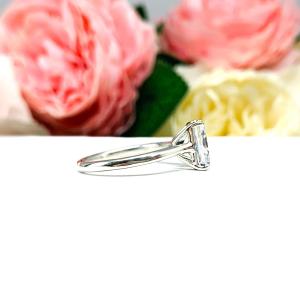 Radiant-Cut CZ Engagement Ring • 7x5mm—10x8mm, Sterling Silver