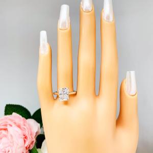 Radiant-Cut CZ Engagement Ring • 7x5mm—10x8mm, Sterling Silver