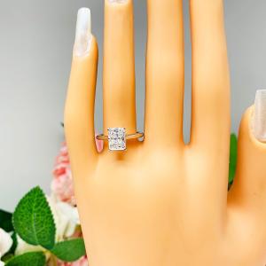 Radiant-Cut CZ Engagement Ring • 7x5mm—10x8mm, Sterling Silver
