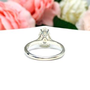 Pear Near Colorless 12x8mm Cubic Zirconia Engagement Ring SIZE 8 FINAL SALE