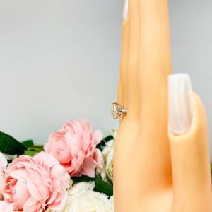 Pear Near Colorless 12x8mm Cubic Zirconia Engagement Ring SIZE 8 FINAL SALE