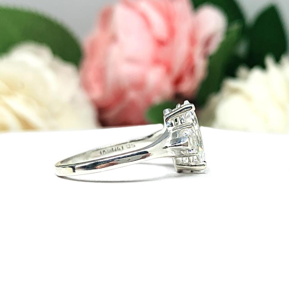 Marquise CZ Trillion Accents Engagement Ring