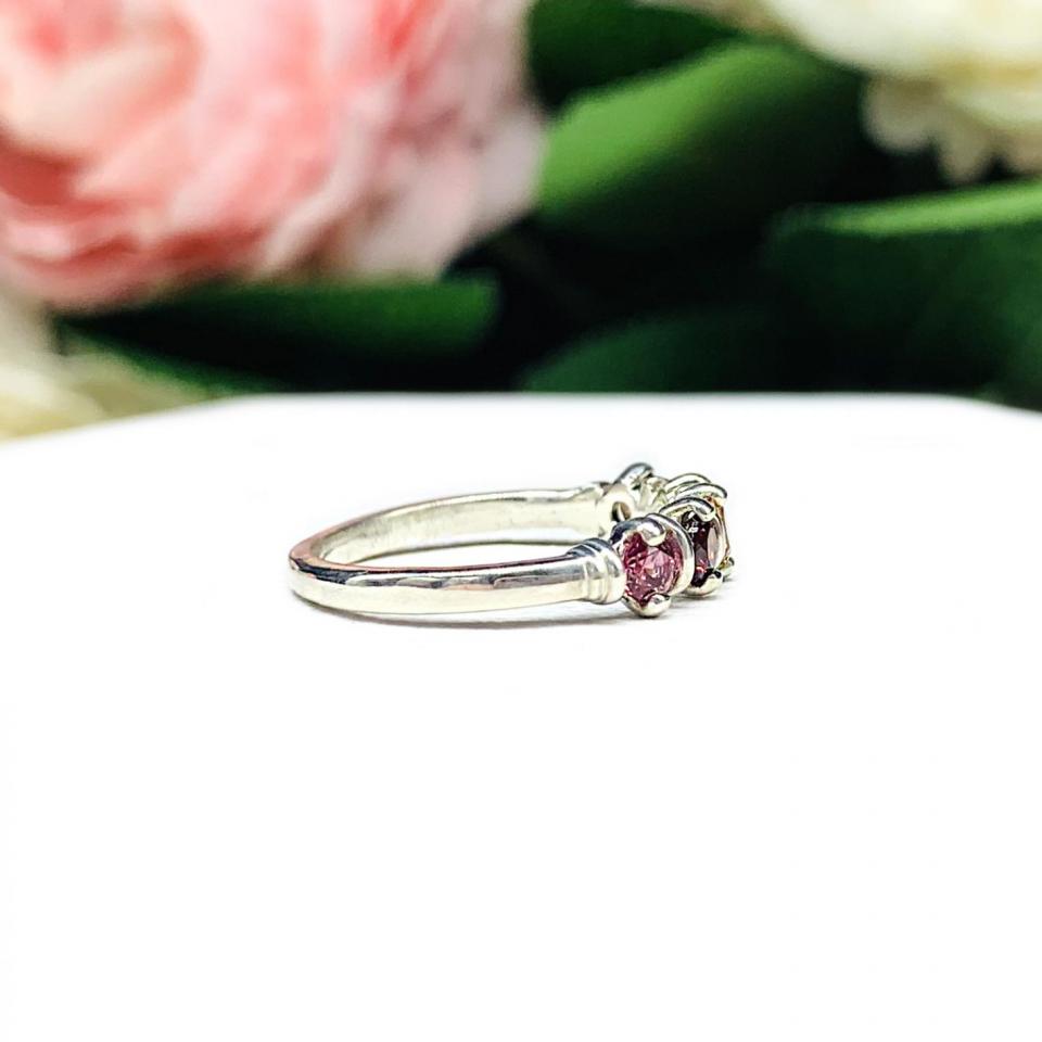 Autumn Colors 3mm Round Natural Gemstone Five Stone Ring