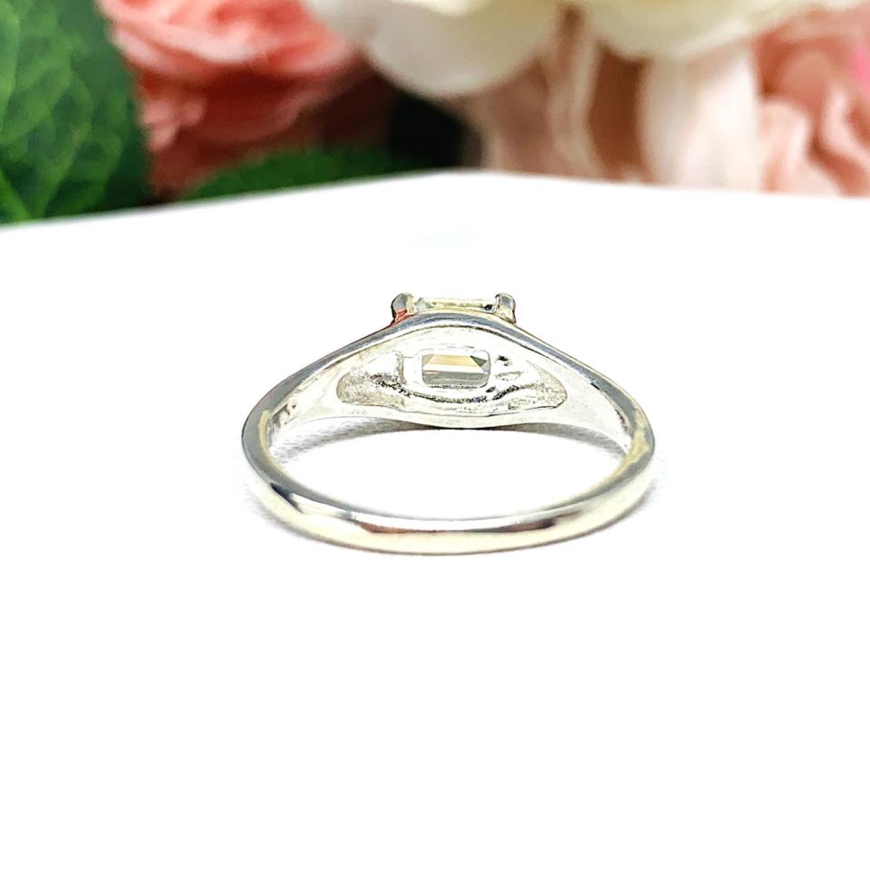 7x5mm Elongated Asscher Cubic Zirconia Engagement Ring SIZE 7 FINAL SALE