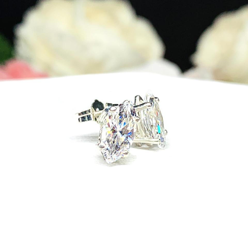 10x5mm Marquise Cubic Zirconia Stud Earrings FINAL SALE