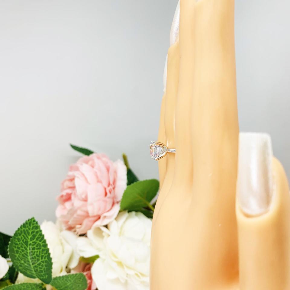 Asscher Cubic Zirconia Engagement Ring