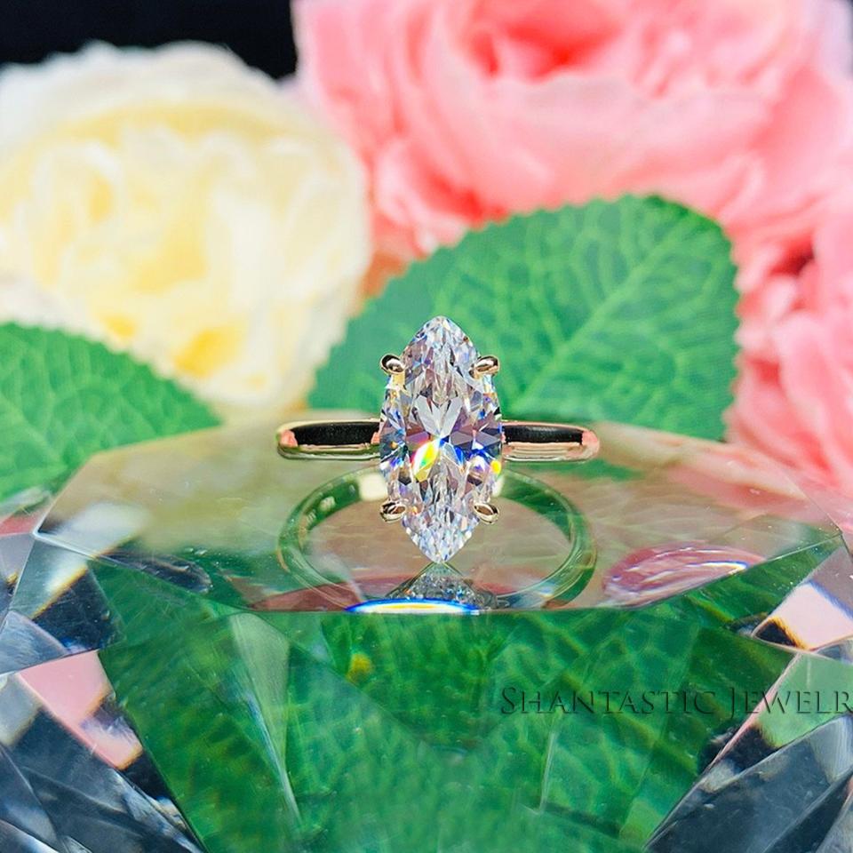 Marquise Cubic Zirconia 14x7mm Engagement Ring SIZE 6.5 FINAL SALE