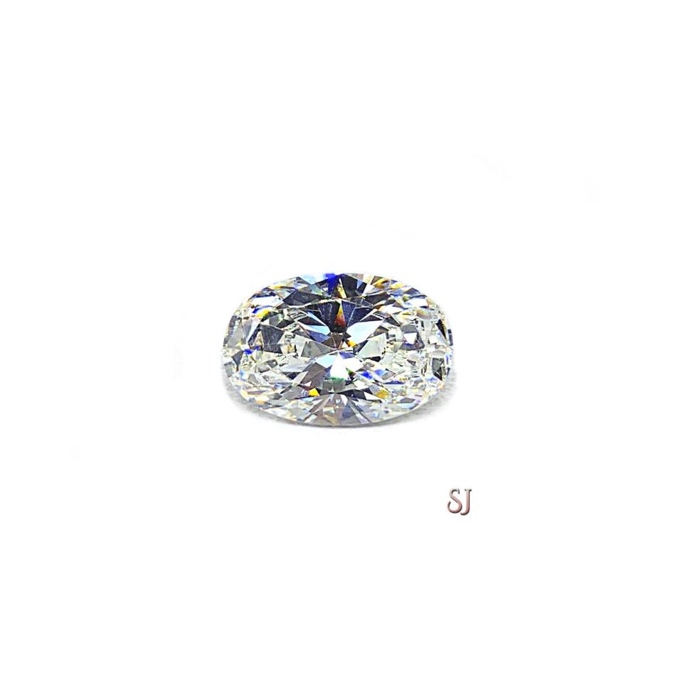 Elongated Oval Cubic Zirconia Loose – 12x8mm (3.5 carats), Near Colorless, Diamond Simulant